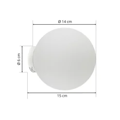 Fabbian Væg- Og Spejllamper > Lumi Sfera væglampe i glas, Ø 14 cm