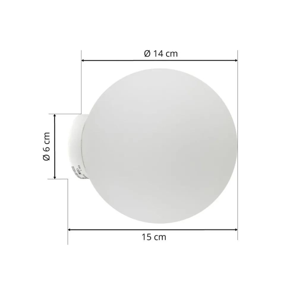 Fabbian Væg- Og Spejllamper > Lumi Sfera væglampe i glas, Ø 14 cm