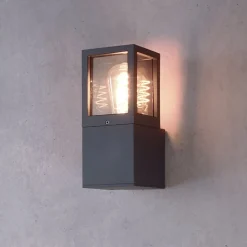 Deko-Light Væglamper > Facado II udendørs væglampe, grå/røggrå, bredde 11 cm, IP65