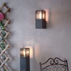 Deko-Light Væglamper > Facado II udendørs væglampe, grå/røggrå, bredde 11 cm, IP65