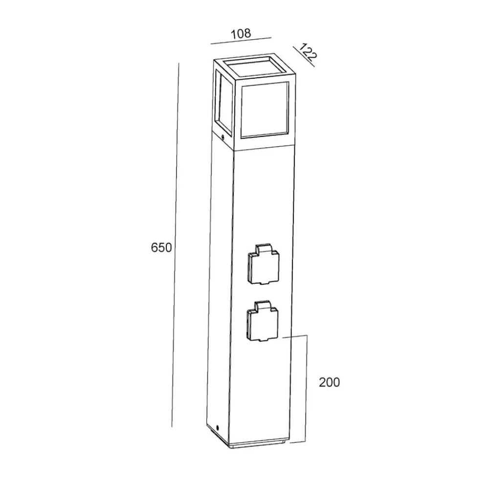 Deko-Light Gadebelysning > Facado Socket stikkontaktsøjle, højde 65 cm