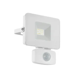 EGLO Væglampe Med Sensor|Udendørs Spot > Faedo 3 udendørs LED-spot med sensor, hvid, 10 W