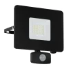EGLO Væglampe Med Sensor|Udendørs Spot > Faedo 3 udendørs LED-spot med sensor, sort, 30 W