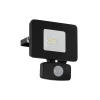 Væglampe Med Sensor|Udendørs Spot ^ EGLO Faedo 3 udendørs LED-spot med sensor, sort, 10 W
