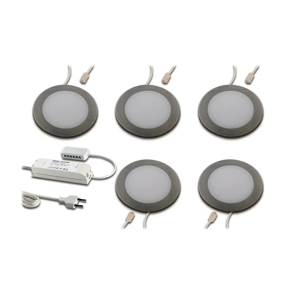 Hera Underskabsbelysning > FAR 58 integreret LED-møbellys, 5 stk, 3 W 3.000 K