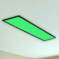 Gang|Loftlamper ^ Briloner Farvet LED-panel, dæmpbart, RGB, CCT, 100x25cm