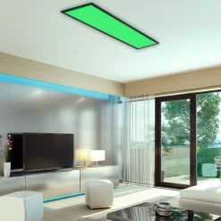 Gang|Loftlamper ^ Briloner Farvet LED-panel, dæmpbart, RGB, CCT, 100x25cm