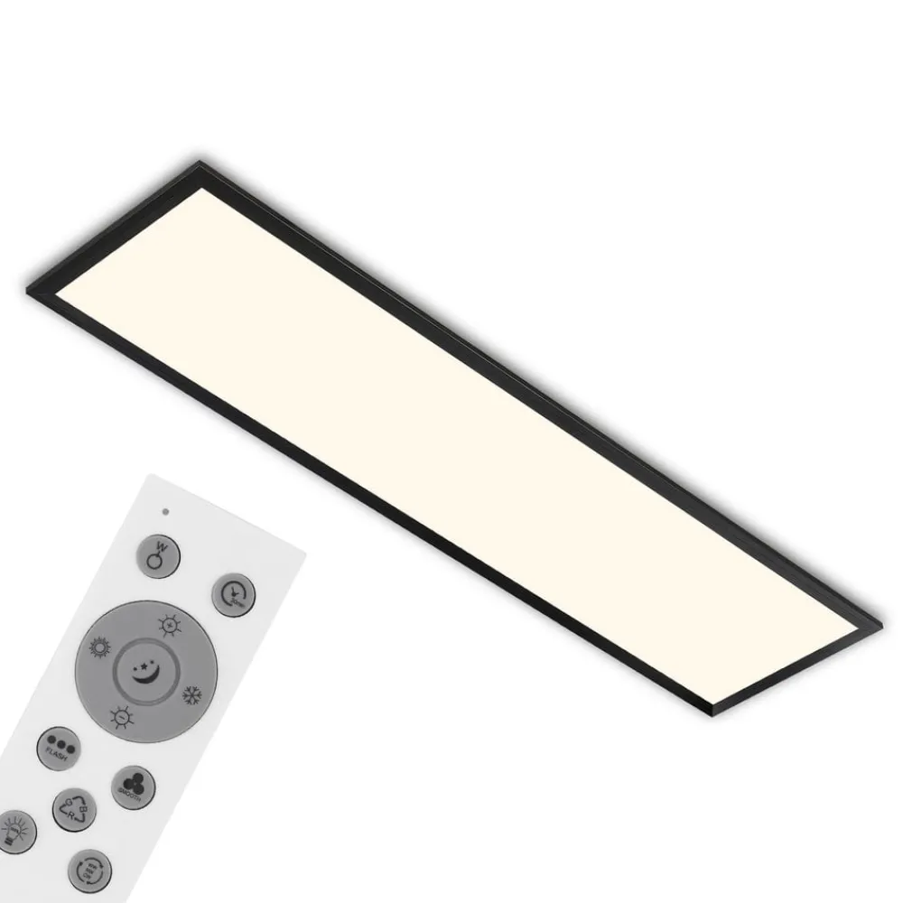 Gang|Loftlamper ^ Briloner Farvet LED-panel, dæmpbart, RGB, CCT, 100x25cm