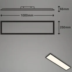 Gang|Loftlamper ^ Briloner Farvet LED-panel, dæmpbart, RGB, CCT, 100x25cm