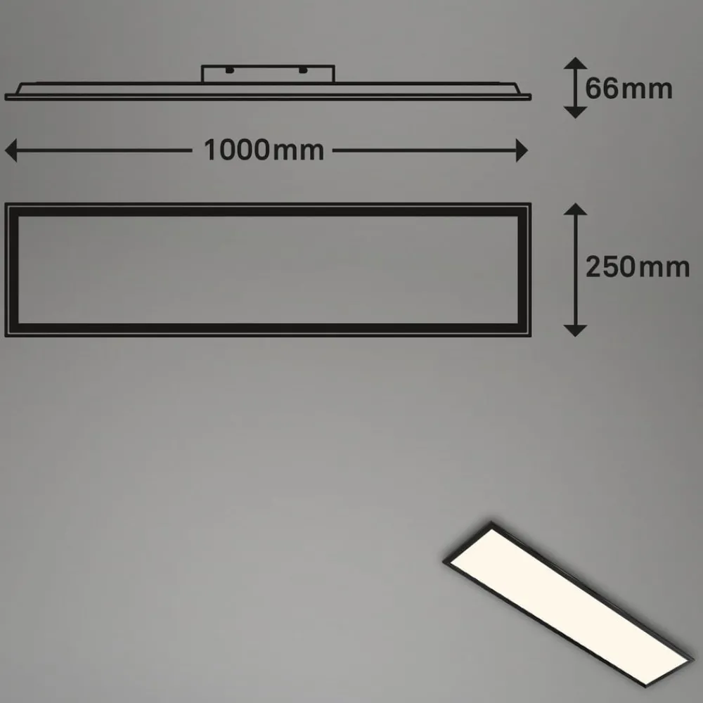 Gang|Loftlamper ^ Briloner Farvet LED-panel, dæmpbart, RGB, CCT, 100x25cm