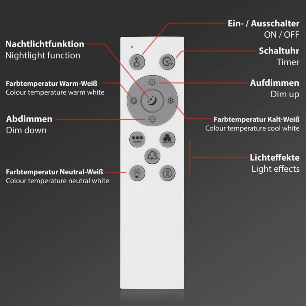 Gang|Loftlamper ^ Briloner Farvet LED-panel, dæmpbart, RGB, CCT, 100x25cm