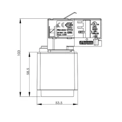 Deko-Light Skinnesystem > 3-fase skinne D Line stikadapter, hvid, 1380 W