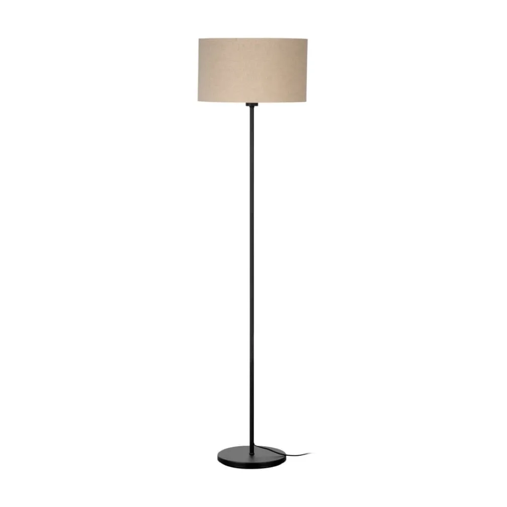 Gang|Gulvlamper ^ EGLO Feniglia gulvlampe med hørskærm, natur