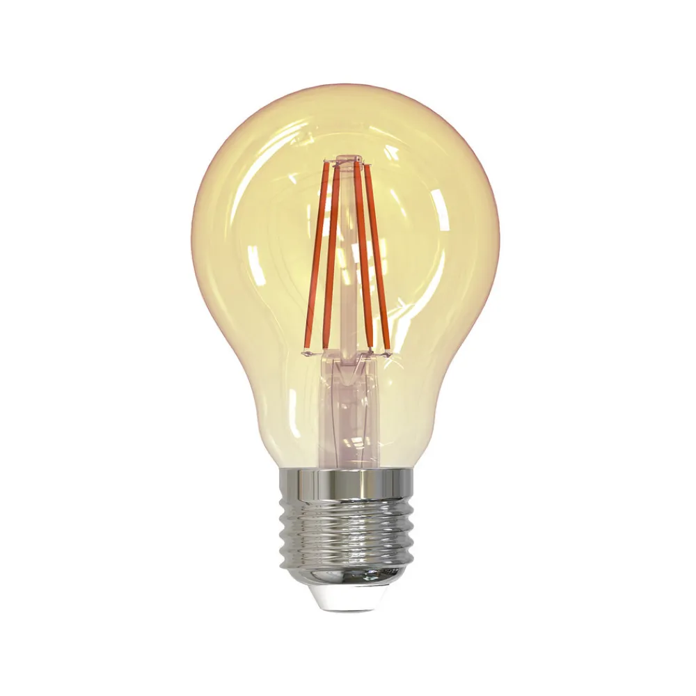 Filament Pære|Led Pærer ^ Müller-Licht Filamentpære E27 4,5W 2.000K 400lm guldfarvet