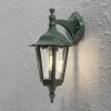Væglamper ^ Konstsmide Firenze udendørs væglampe, grøn, fatning i bunden, 36 cm
