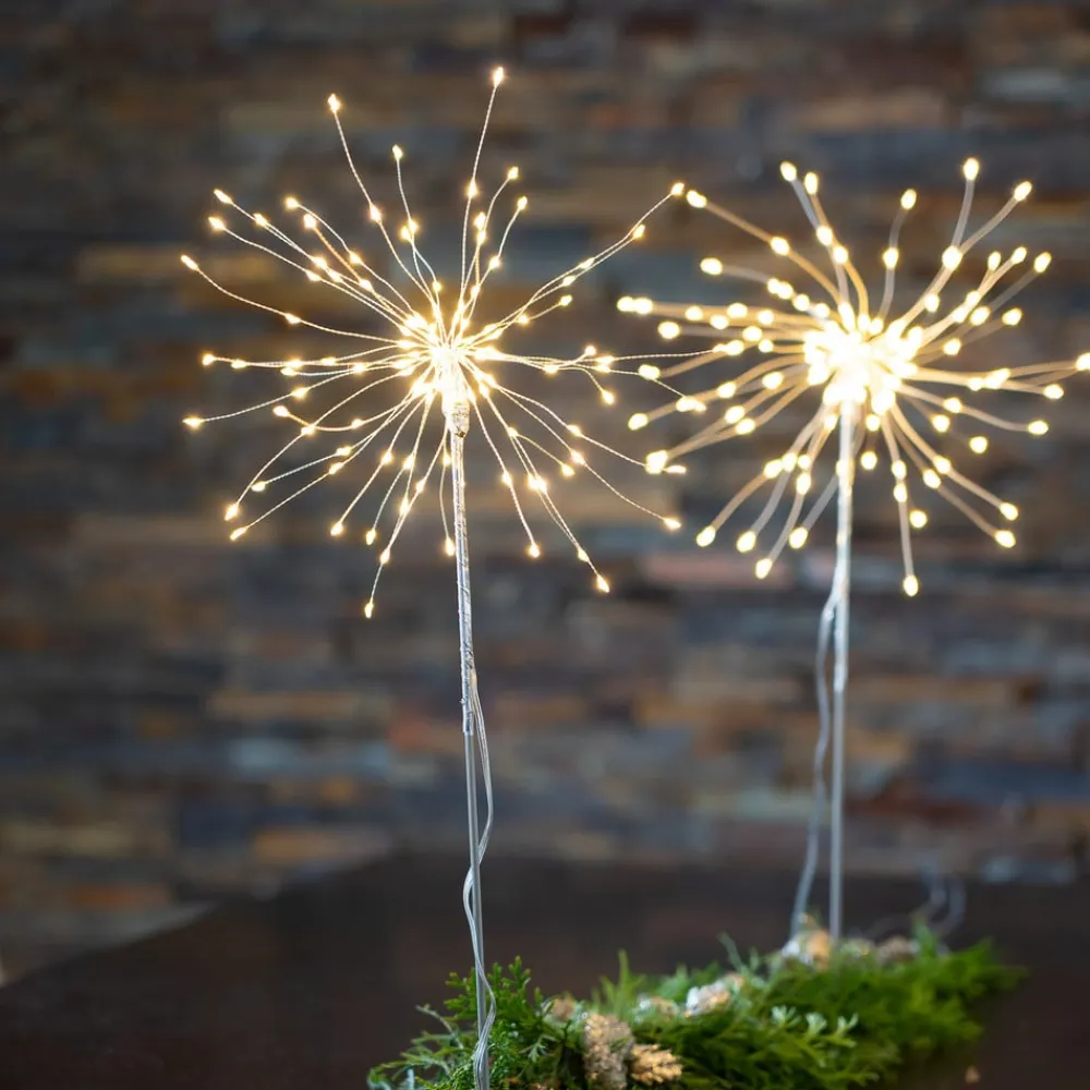 STAR TRADING Dekorationsbelysning > Firework 3D LED-dekolampe, sølvgrå, højde 50 cm