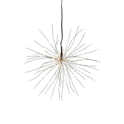 STAR TRADING Dekorationsbelysning > Firework LED-hængelampe, sort, metal, Ø 26 cm, stik