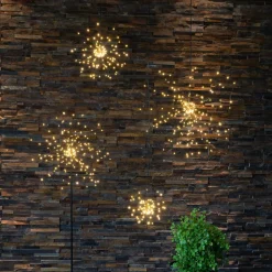 STAR TRADING Dekorationsbelysning > Firework LED-hængelampe, sort, metal, Ø 26 cm, stik