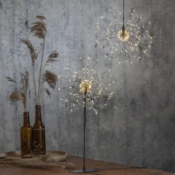 STAR TRADING Dekorationsbelysning > Firework LED-hængelampe, sort, metal, Ø 26 cm, stik