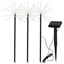STAR TRADING Dekorationsbelysning|Solcellelamper > Firework LED-solcellelampe i sæt med jordspyd