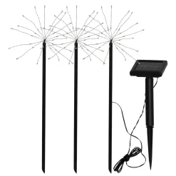 STAR TRADING Dekorationsbelysning|Solcellelamper > Firework LED-solcellelampe i sæt med jordspyd