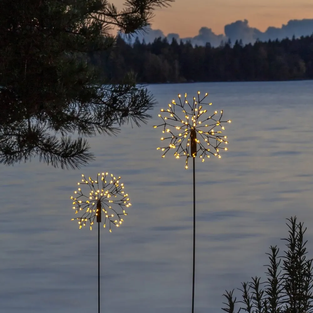 STAR TRADING Dekorationsbelysning|Solcellelamper > Firework LED-solcellelampe med jordspyd, 85 cm