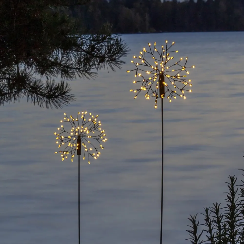 STAR TRADING Dekorationsbelysning|Solcellelamper > Firework LED-solcellelampe med jordspyd, 85 cm