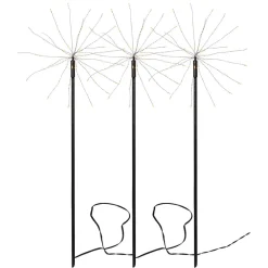 STAR TRADING Julepynt > Firework Outdoor LED-dekolampe, sæt m. 3, varmhvid