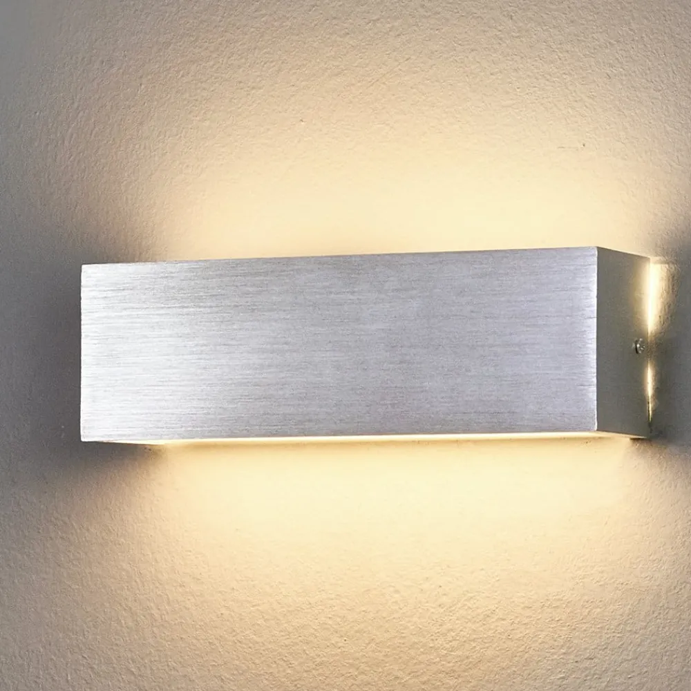 Lindby Væglamper|Væglamper > Firkantet aluminiums LED-væglampe Ranik