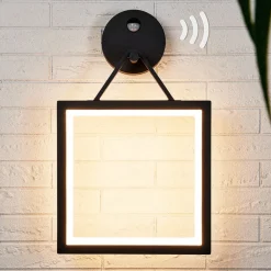Lucande Væglampe Med Sensor|Væglamper > Firkantet LED-væglampe Mirco med bevægelsessensor