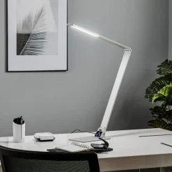 Arbejdsrum/Kontor|Bordlamper ^ Fabas Luce Flad LED-skrivebordslampe Wasp af aluminium