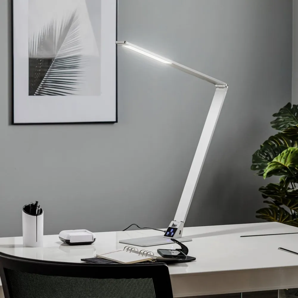 Arbejdsrum/Kontor|Bordlamper ^ Fabas Luce Flad LED-skrivebordslampe Wasp af aluminium