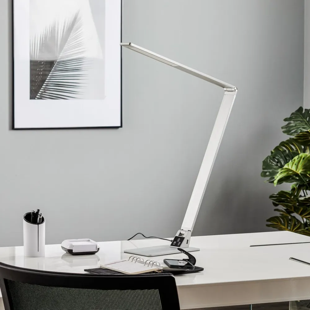 Arbejdsrum/Kontor|Bordlamper ^ Fabas Luce Flad LED-skrivebordslampe Wasp af aluminium