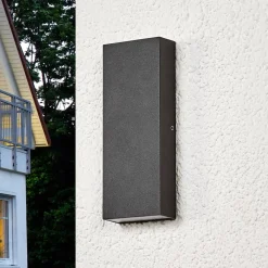 Væglamper ^ Lucande Flad LED-udendørsvæglampe Corda