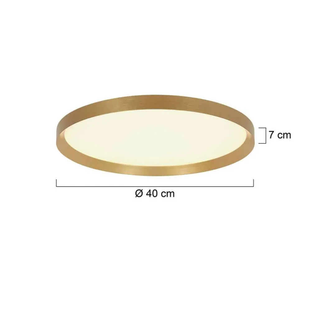 Steinhauer Loftlamper|Loftlamper > Flady loftlampe, guldfarvet, Ø 40 cm direkte/indirekte