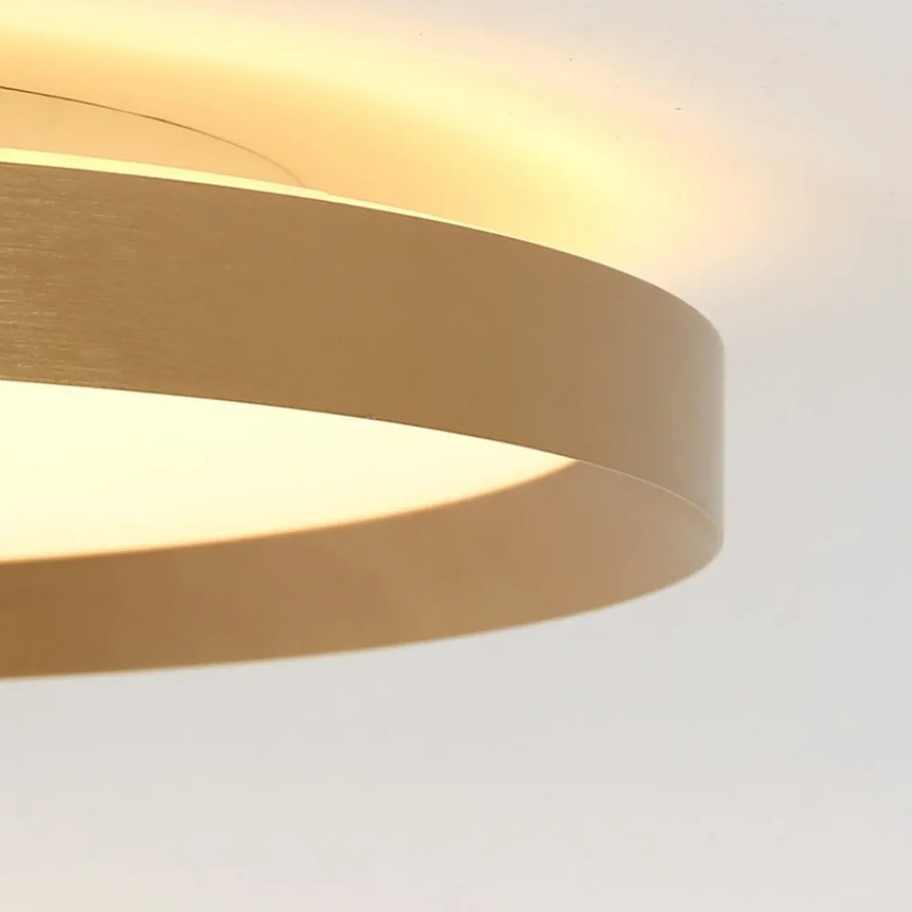 Steinhauer Loftlamper|Loftlamper > Flady loftlampe, guldfarvet, Ø 40 cm direkte/indirekte