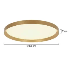 Steinhauer Loftlamper|Loftlamper > Flady loftlampe, guldfarvet, Ø 50 cm direkte/indirekte