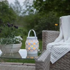 STAR TRADING Dekorationsbelysning|Terrassebelysning > Flame Lantern LED-lygte, hvid, højde 16 cm