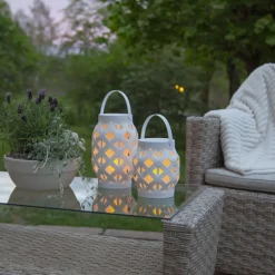 STAR TRADING Dekorationsbelysning|Terrassebelysning > Flame Lantern LED-lygte, hvid, højde 16 cm