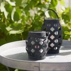 STAR TRADING Dekorationsbelysning|Terrassebelysning > Flame Lantern LED-lygte, sort, højde 23 cm