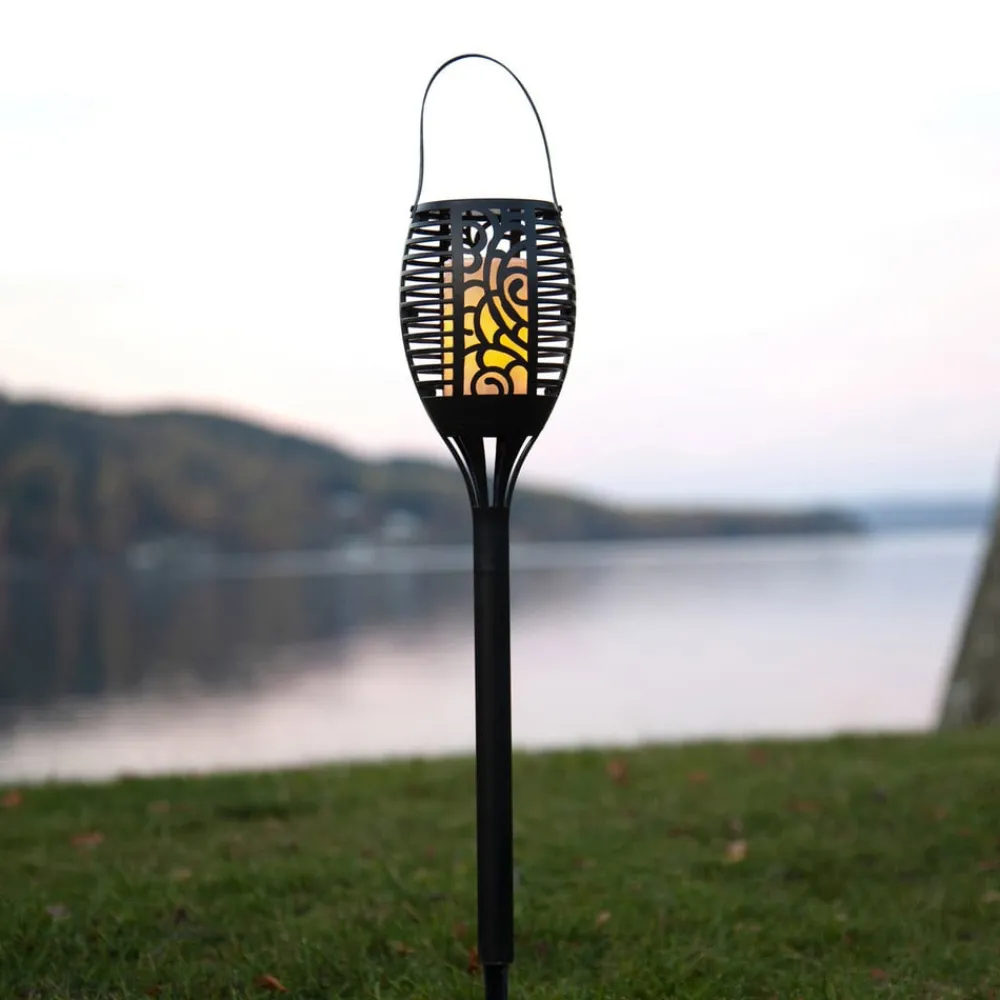 Dekorationsbelysning|Solcellelamper ^ STAR TRADING Flame LED-solcellelampe, tre anvendelsesmuligheder, 42 cm