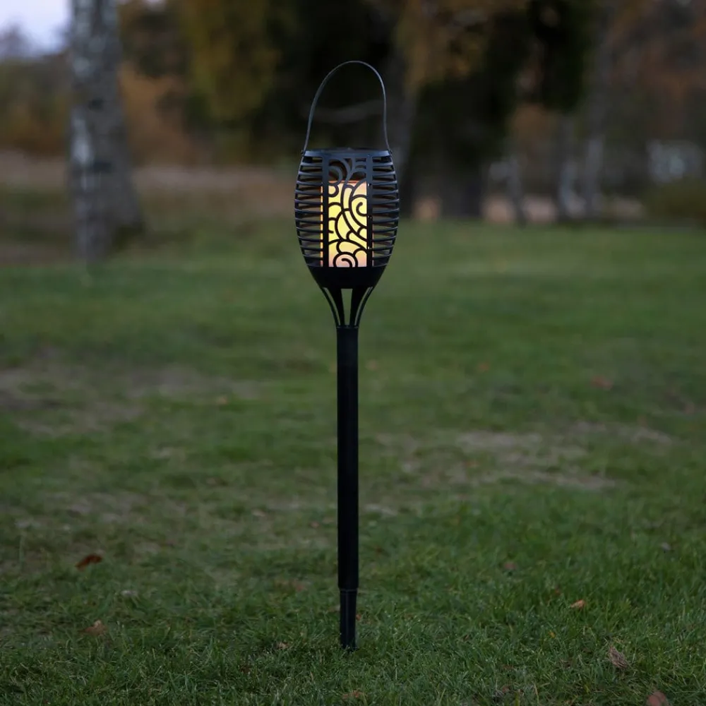 Dekorationsbelysning|Solcellelamper ^ STAR TRADING Flame LED-solcellelampe, tre anvendelsesmuligheder, 42 cm