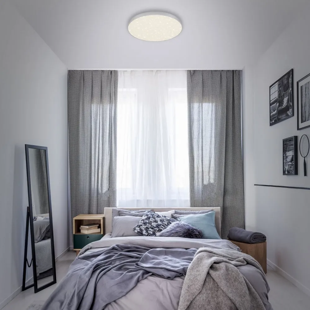 Briloner Arbejdsrum/Kontor > Flame Star LED-loftlampe, 840, Ø38,7 cm, sølv
