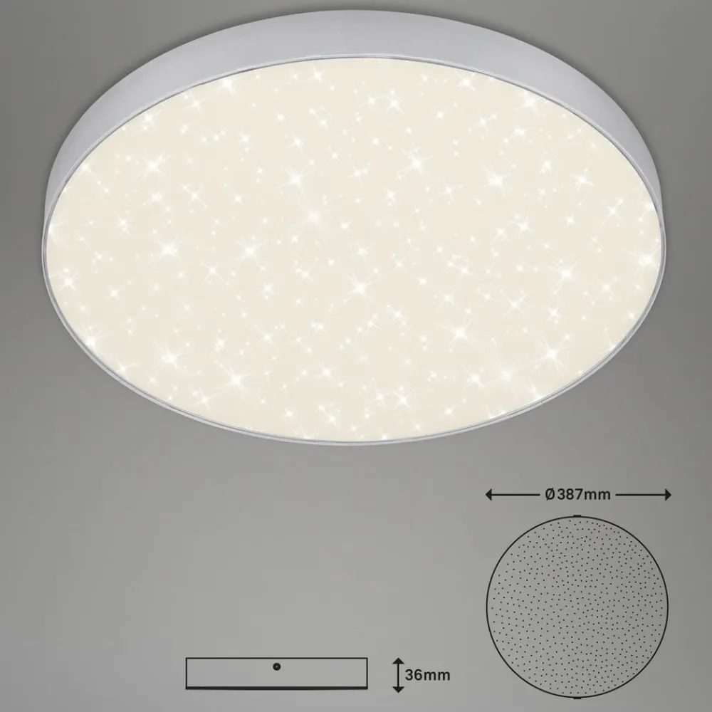 Briloner Arbejdsrum/Kontor > Flame Star LED-loftlampe, 840, Ø38,7 cm, sølv