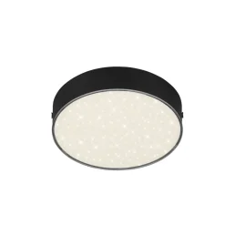 Loftlamper ^ Briloner Flame Star LED-loftslampe, Ø 15,7 cm, sort
