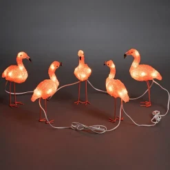 Konstsmide Season Dekorationsbelysning > Flamingo LED dekorationslys i et sæt med 5 stk