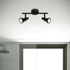 Briloner Loftlamper > Flamo LED-loftspot IP44 2 lyskilder justeres, sort