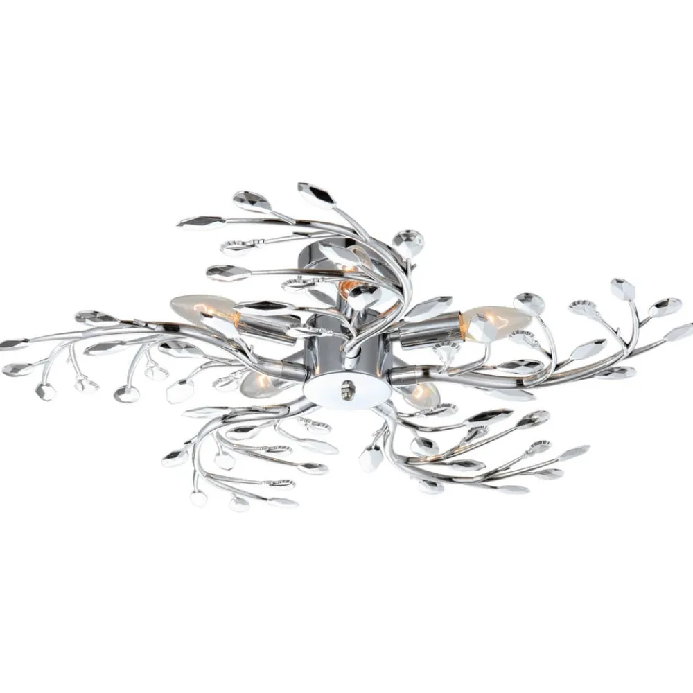 Globo Loftlamper > Flash loftlampe af metal, krom, Ø 65 cm