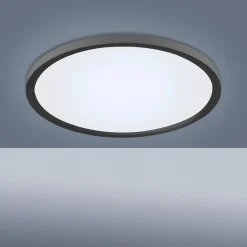 JUST LIGHT. GmbH Loftlamper > Flat LED-loftlampe CCT, Ø 40 cm, sort