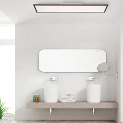 JUST LIGHT. GmbH Loftlamper > Flat LED-monteringspanel, CCT, sort, 119 x 29 cm
